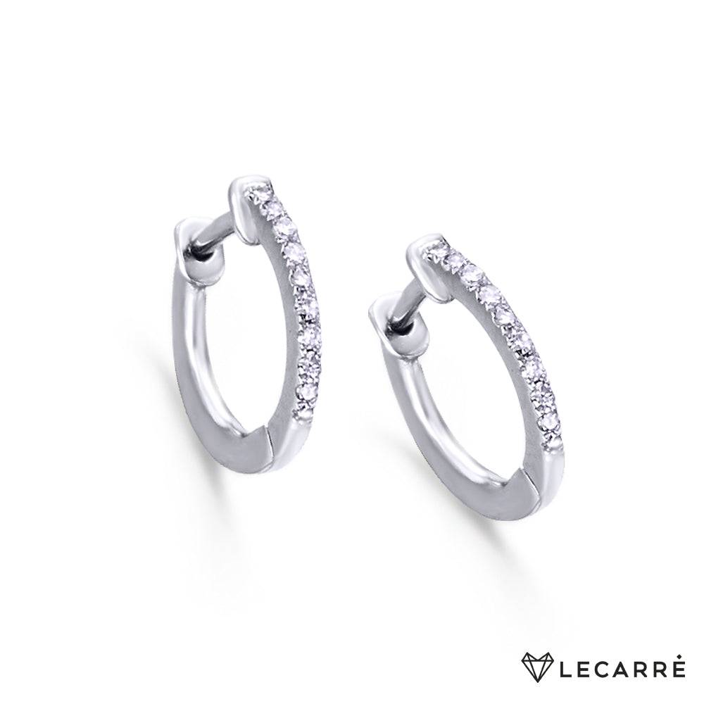 Lecarre 18 ct Gold O.B and bright hoops 0.06 Q. GB007OB.00 Highcove