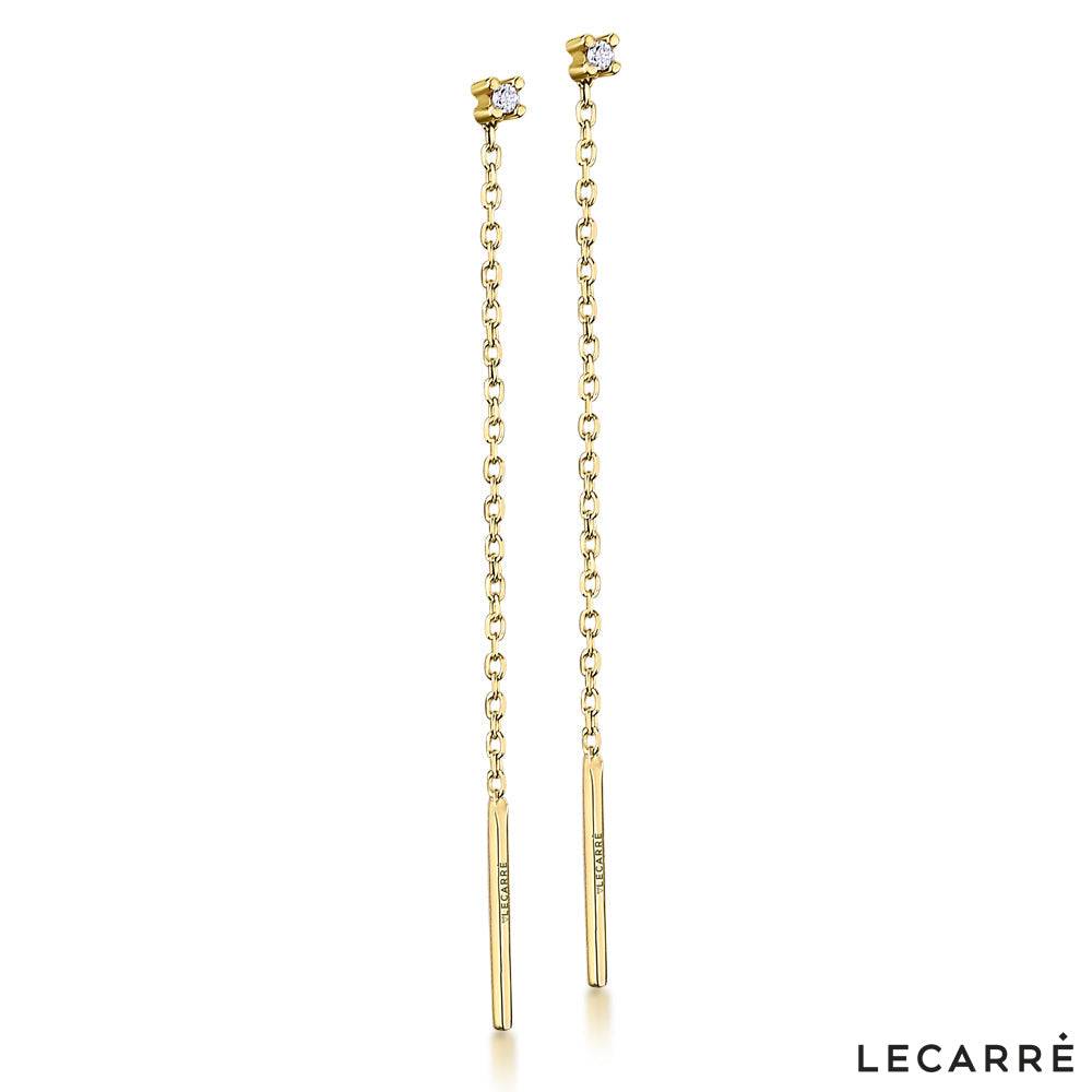 Lecarre 18 ct Gold Earring chain O.A. Brill. GB114OA.00 Highcove