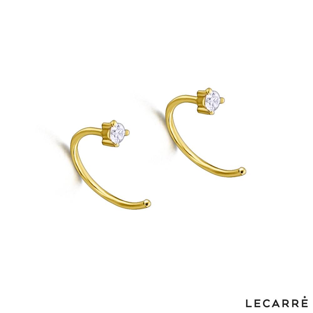 Lecarre 18 ct Gold Ear Cuff gold and brill. 0.06 qt. GB120OA.00 Highcove