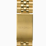 Sekonda King Mens Watch | Gold Case & Stainless Steel Bracelet With Black Dial | 1642