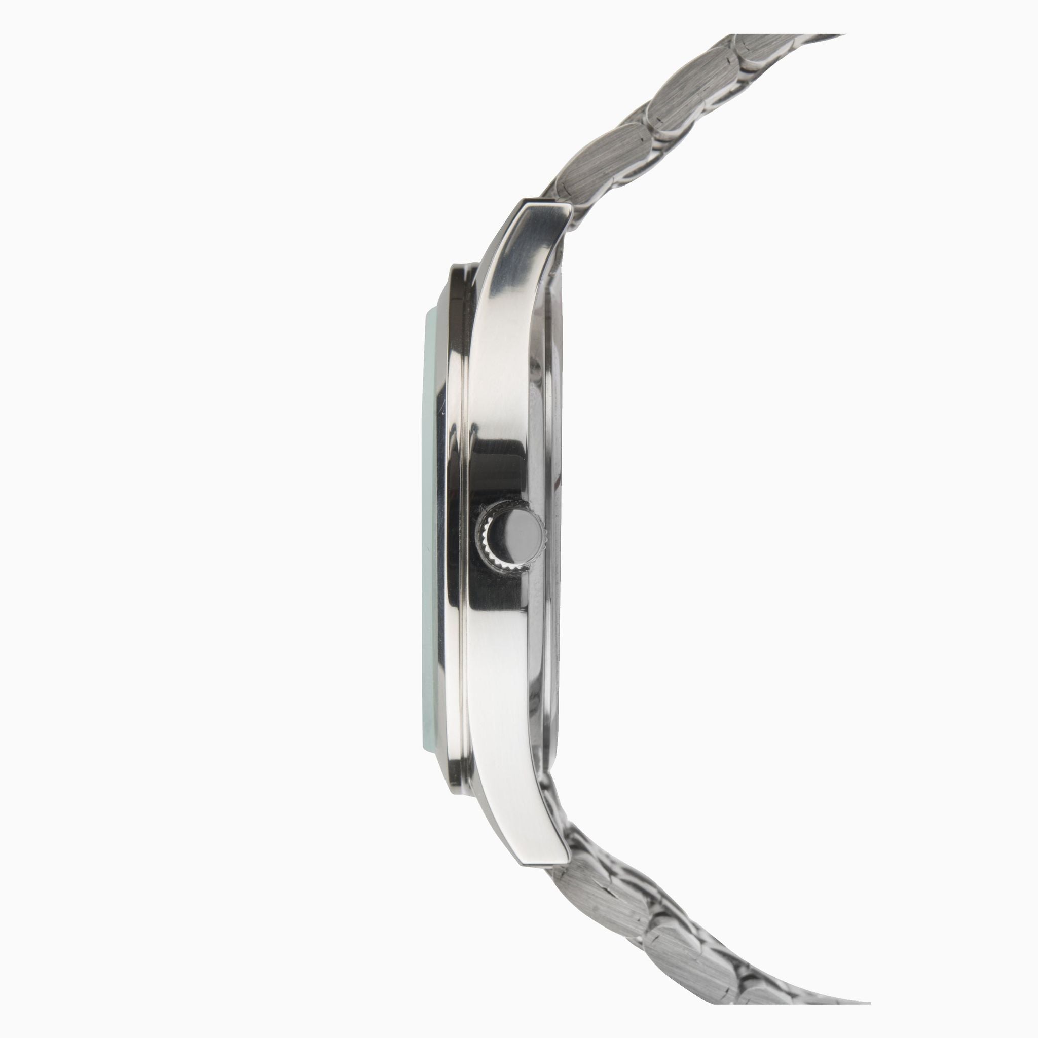 Sekonda Pilot Mens Watch | Silver Case & Stainless Steel Bracelet With Black Dial | 1663