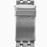 Sekonda Pilot Mens Watch | Silver Case & Stainless Steel Bracelet With Black Dial | 1663