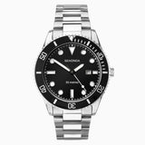 Sekonda Ocean Mens Watch | Silver Case & Stainless Steel Bracelet With Black Dial | 1788
