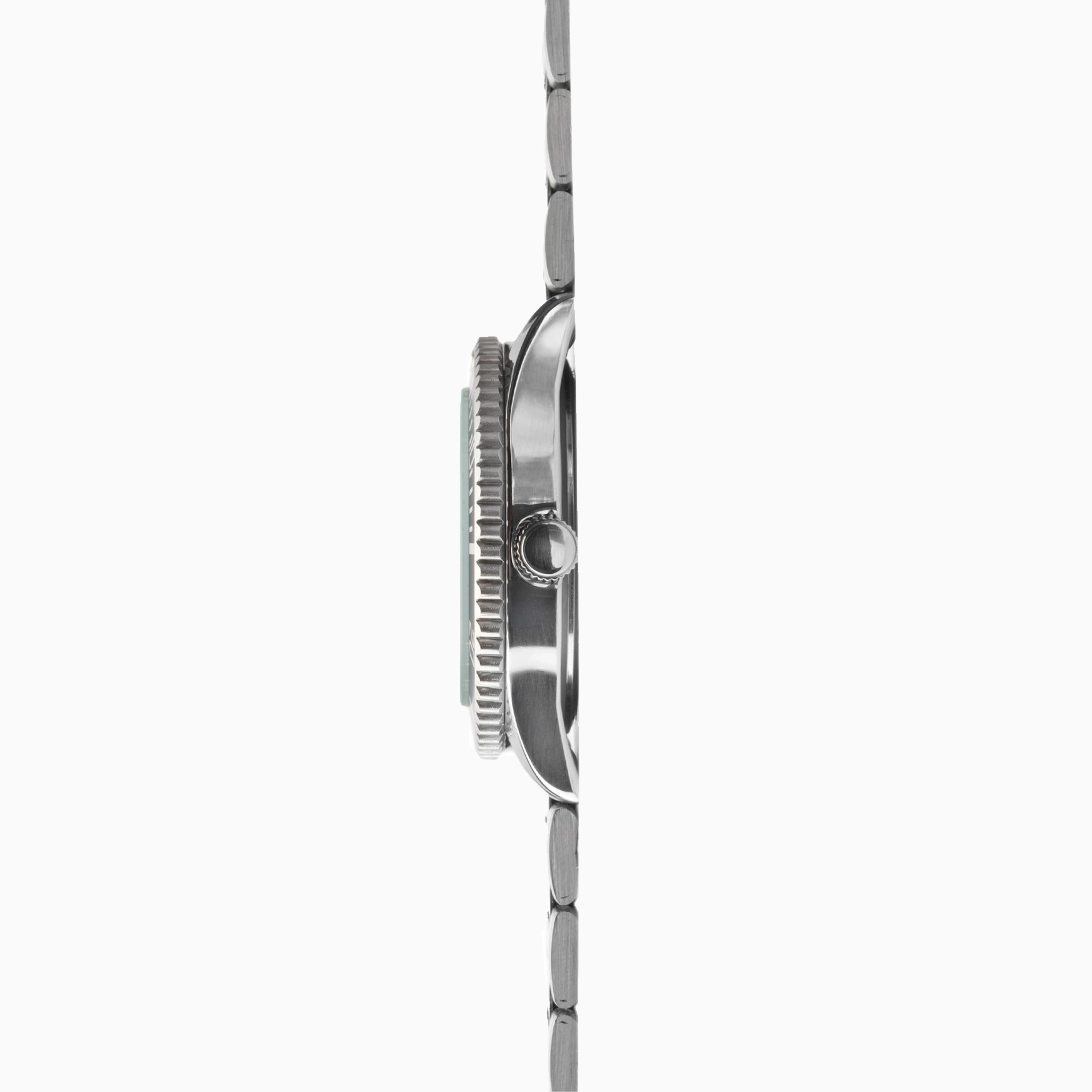 Sekonda Ocean Mens Watch | Silver Case & Stainless Steel Bracelet With Black Dial | 1788