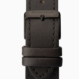 Sekonda Bergen Mens Watch | Black Case & Leather Upper Strap With Grey Dial | 1844
