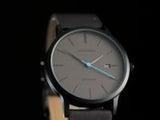 Sekonda Bergen Mens Watch | Black Case & Leather Upper Strap With Grey Dial | 1844