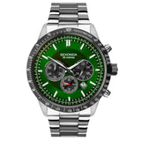 Sekonda Velocity Chronograph Mens Watch | Silver Case & Stainless Steel Bracelet With Green Dial | 1913