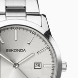 Sekonda Taylor Mens Watch | Silver Case & Stainless Steel Bracelet With Silver White Dial | 1945