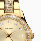 Sekonda Day To Night Ladies Watch | Gold Case & Alloy Bracelet With Champagne Dial | 2020