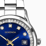 Sekonda Catherine Ladies Watch | Silver Case & Bracelet With Blue Dial | 2147