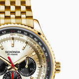 Sekonda Maverick Mens Watch | Gold Case & Stainless Steel Bracelet With Champagne Dial | 30040