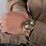 Sekonda Maverick Mens Watch | Gold Case & Stainless Steel Bracelet With Champagne Dial | 30040
