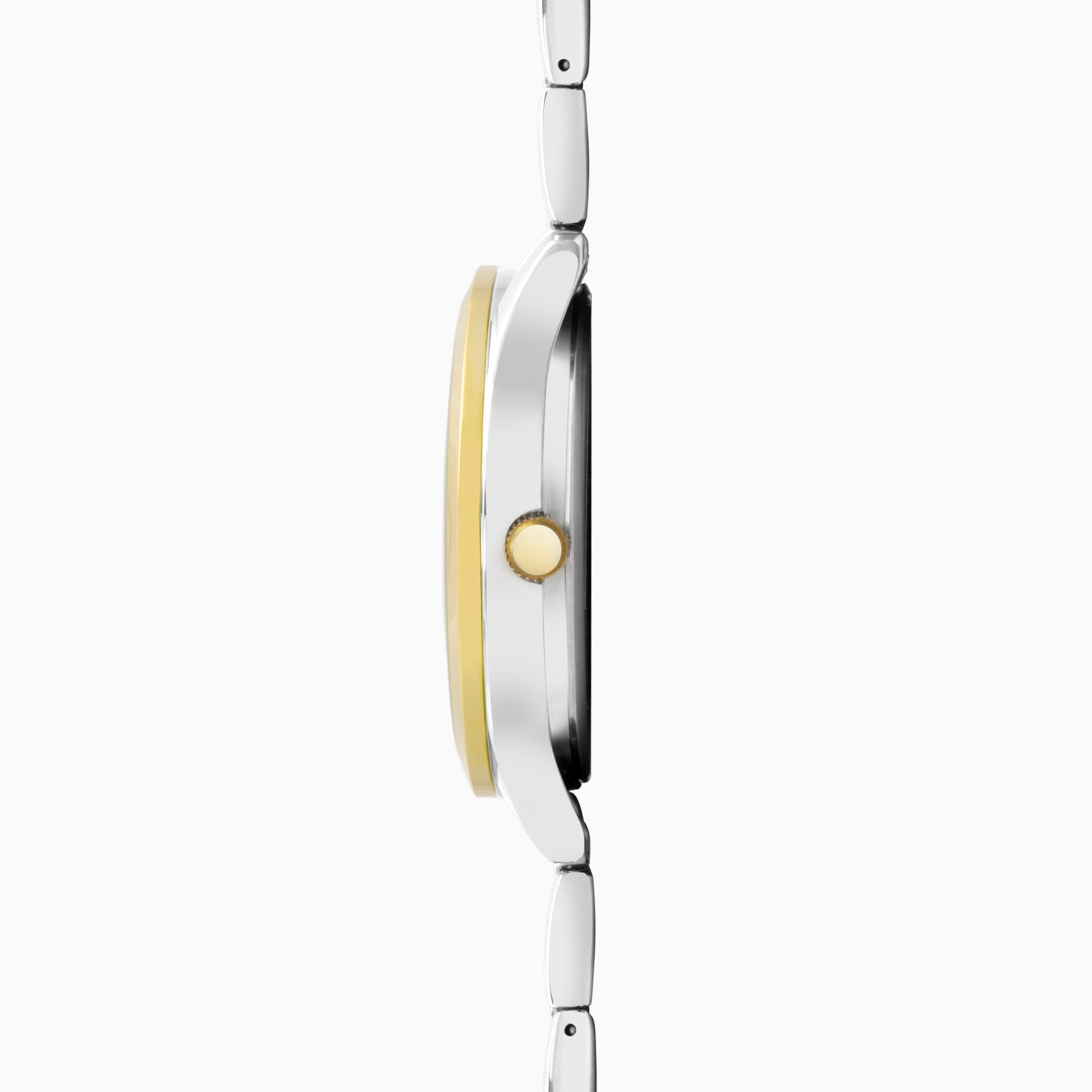 Sekonda Taylor Mens Watch | Two Tone Case & Stainless Steel Bracelet With Black Dial | 30049