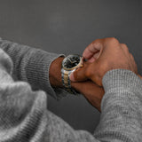 Sekonda Taylor Mens Watch | Two Tone Case & Stainless Steel Bracelet With Black Dial | 30049