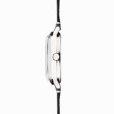 Sekonda 1978 Mens Watch | Silver Case & Black Leather Strap With Black Dial | 30098