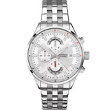 Sekonda Speed Dual Time Mens Watch | Silver Alloy Case & Stainless Steel Bracelet with Silver-White Dial | 30109