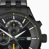 Sekonda Speed Dual Time Mens Watch | Black Alloy Case & Stainless Steel Bracelet With Black Dial | 30111