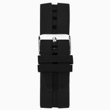 Sekonda Balearic Mens Watch | Silver Alloy Case & Black Rubber Strap With Black Dial | 30118