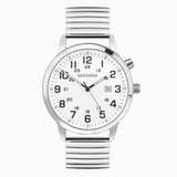 Sekonda Easy Reader Mens Watch | Silver Alloy Case & Stainless Steel Expander Bracelet With White Dial | 30126