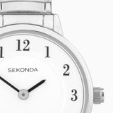 Sekonda Easy Reader Ladies Watch | Silver Brass Case & Stainless Steel Expander Bracelet With White Dial | 30131