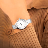 Sekonda Easy Reader Ladies Watch | Silver Brass Case & Stainless Steel Expander Bracelet With White Dial | 30131