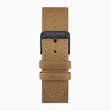 Sekonda Bergen Mens Watch | Black Alloy Case & Tan Leather Strap With Black Dial | 30133