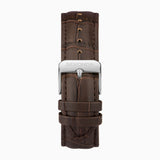 Sekonda Armstrong Moon Phase Mens Watch | Silver Alloy Case & Brown Leather Strap With Silver Dial | 30146