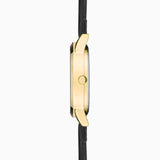 Sekonda Armstrong Moon Phase Menã¢¬¢S Watch | Gold Alloy Case & Black Leather Strap With Silver Dial | 30147