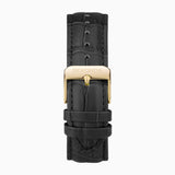 Sekonda Armstrong Moon Phase Menã¢¬¢S Watch | Gold Alloy Case & Black Leather Strap With Silver Dial | 30147