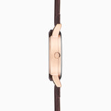 Sekonda Armstrong Moon Phase Menã¢¬¢S Watch | Rose Gold Alloy Case & Brown Leather Strap With Silver Dial | 30148