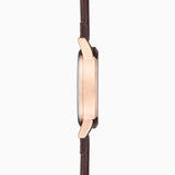 Sekonda Armstrong Moon Phase Menã¢¬¢S Watch | Rose Gold Alloy Case & Brown Leather Strap With Silver Dial | 30148