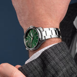 Sekonda Jones Men’s Watch | Silver Stainless Steel Case & Bracelet with Green Dial | 30152