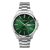 Sekonda Jones Men’s Watch | Silver Stainless Steel Case & Bracelet with Green Dial | 30152