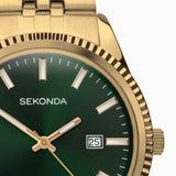 Sekonda King Men’s Watch | Gold Alloy Case & Stainless Steel Bracelet with Green Dial | 30157