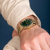 Sekonda King Men’s Watch | Gold Alloy Case & Stainless Steel Bracelet with Green Dial | 30157