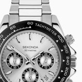 Sekonda Circuit Chronograph Menã¢¬¢S Watch | Silver Alloy Case & Stainless Steel Bracelet With Silver Dial | 30201