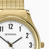 Sekonda Easy Reader Mens Watch | Gold Case & Stainless Steel Bracelet with White Dial | 3752