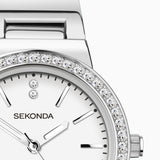 Sekonda Day To Night Ladies Watch | Silver Case & Alloy Bracelet With White Dial | 40077