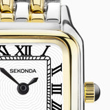 Sekonda Monica Ladies Watch | Two Tone Case & Alloy Bracelet With White Dial | 40125