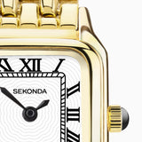 Sekonda Monica Ladies Watch | Gold Alloy Case & Bracelet With White Dial | 40144