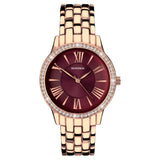 Sekonda Charlotte Ladies Watch | Rose Gold Case & Alloy Bracelet With Ruby Dial | 40290