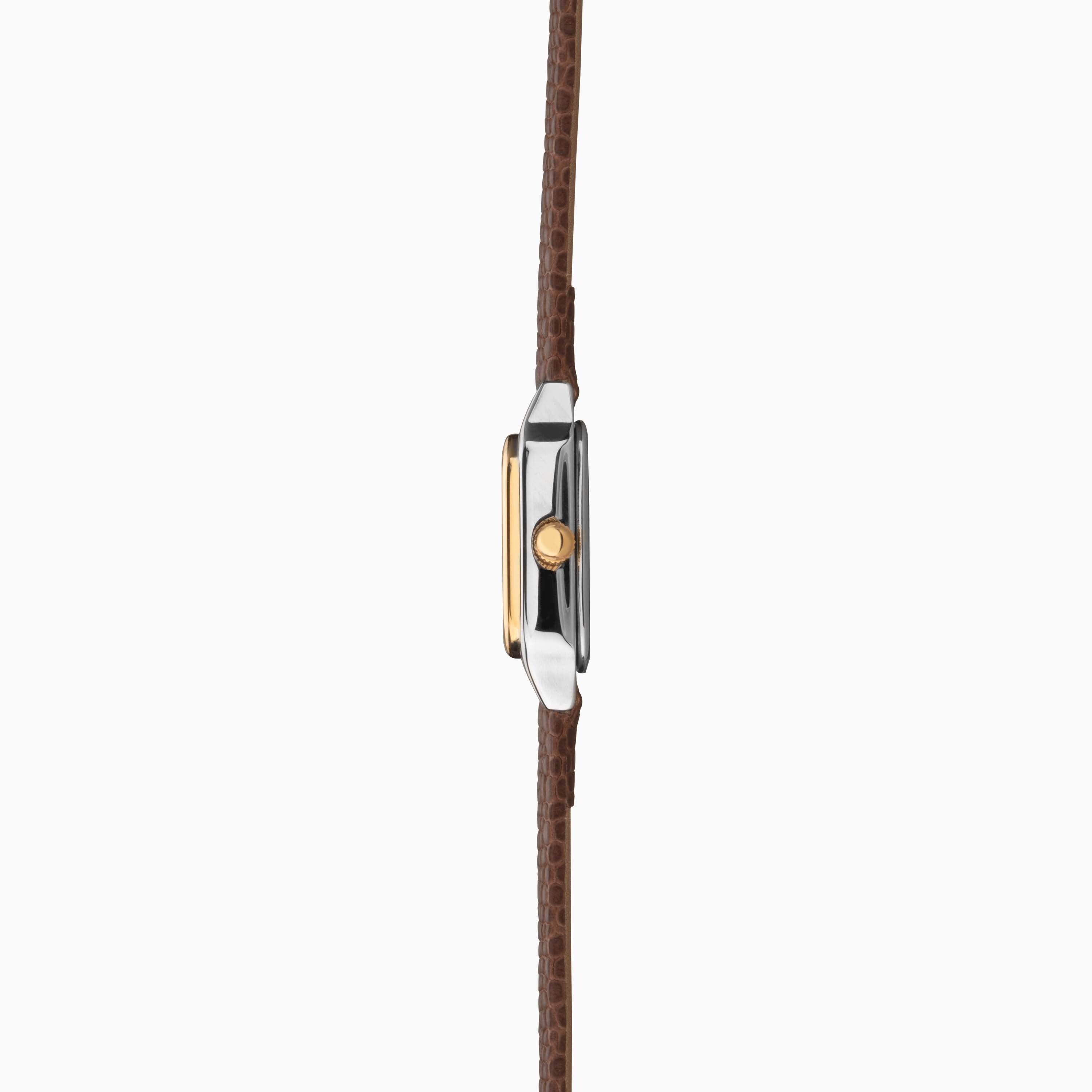 Sekonda Monica Ladies Watch | Two Tone Case & Leather Strap With White Dial | 40294