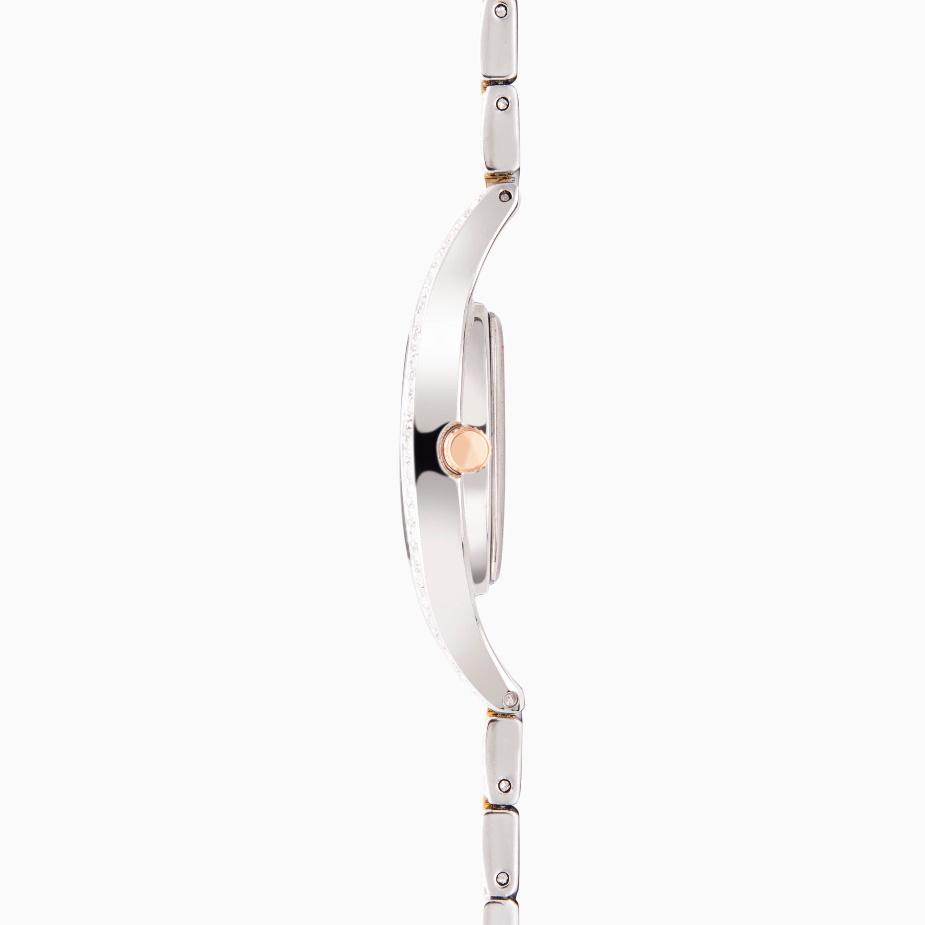 Sekonda Cocktail Ladies Watch | Silver Case & Two Tone Bracelet With Rose Gold Dial | 40360