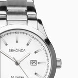 Sekonda Taylor Ladies Watch | Silver Case & Stainless Steel Bracelet With White Dial | 40363