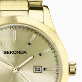 Sekonda Taylor Ladies Watch | Gold Case & Stainless Steel Bracelet With Champagne Dial | 40428