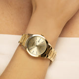 Sekonda Taylor Ladies Watch | Gold Case & Stainless Steel Bracelet With Champagne Dial | 40428