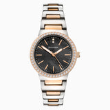 Sekonda Amelia Ladies Watch | Two Tone Case & Alloy Bracelet With Black Dial | 40493