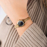Sekonda Mila Ladies Watch | Gold Case & Stainless Steel Bracelet With Black Dial | 40497