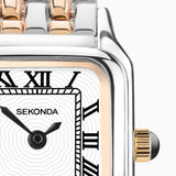 Sekonda Monica Ladies Watch | Two Tone Alloy Case & Bracelet With White Dial | 40555