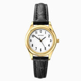 Sekonda Easy Reader Ladies Watch | Gold Case & Leather Upper Strap with White Dial | 4493
